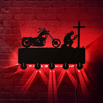 The Christian Men Biker Design Coat Clothes Wall Hook Creative Motorcycle Modern Robe Keys Holder Hanging Hooks Bedroom Hanger for Christian Gift