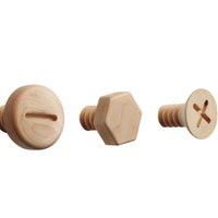 OLizee Creative Screw-Shaped Wooden Wall Decorative Coat Hat Bag Hanger (3PCS)
