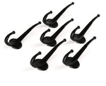 YIJIDI Heavy Duty Coat Hook Anti-Rust Wall Hook Screw Hidden 6 Pieces Zinc-alloy Wall Hanging Wall-mounted Hook Coats,Hats, Pants,Bag,Scarf,key(Large Size 4.9”×2”-Black)