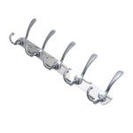 TOYMYTOY 2pcs Wall Mounted Coat Hook 2 Pack Rack with 5 Stainless Steel Hat Hanger