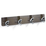 Love-KANKEI Coat Rack Wall Mounted Wood Coat Hook 4 Dual Retractable Hooks Bedroom Bathroom Entryway