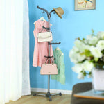 Mai Stainless Steel Coat Rack Simple Bedroom Office Floor Hanger/Bag Rack, Rotating Hook