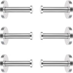 6 Pieces Stainless Steel Wall-Mount Robe Hook Coat Hook Towel Wall Hook, Brushed Nickel (1.9 Inch, Silver)