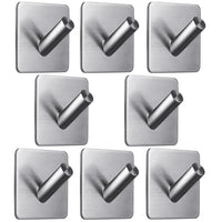 6 Pack Towel Hooks, Anteer Self Stick Robe Hooks Key Hooks Heavy Duty Coat Hooks Stainless Steel Stick on Wall Hooks for Home, Kitchen, Bathroom