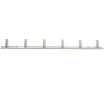 WEBI 2 Set V SUS 304 Modern 6-Hook Hat Bath Towel Coat Hooks Robe Garment Rack Hanger Rail Holder, Screw Wall Mount Closet Clothing Bathroom Garage Home Storage Organization, Brushed Nickel, V-YZG06-2
