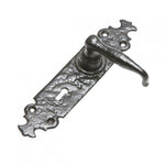 Lever Iron Door Handle On Crown Design Backplate · Kirkpatrick 754 ·