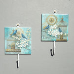 Pair of Coat Hooks - Blue Bird of Paris