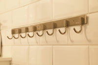 WEBI Coat Hook, Heavy Duty SUS 304 Towel Rack Hanger Rail Bar with 8 Hooks, Brushed Finish, for Bedroom, Bathroom, Foyers, Hallways, Entryway, for Great Home, Office Storage & Organization,J-CF08