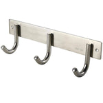 WEBI Heavy Duty SUS 304 Coat Bath Towel Hanger Rail Bar, Brushed Finish, for Bedroom, Bathroom, Foyers, Hallways, Entryway, Great Home, Office Storage & Organization, 3 Hooks