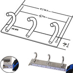 WEBI Sturdy SUS 304 Coat Hook Towel Hanger Rail Bar, Wall Mounted Rack for Great Home, Office Storage & Organization, Brushed Finish, 3 Hooks, 2 Pack, J-YZ03