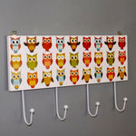 Line Dancing Owl Coat Rack with four Hooks