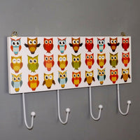 Line Dancing Owl Coat Rack with four Hooks