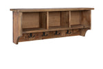 Redden Natural Reclaimed Wood Coat Hook with Storage