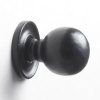 Round Cast Iron Cabinet Knob · Black 7120 ·