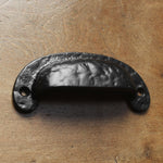 Rustic Cast Iron Cup Pull Handle · Black ·