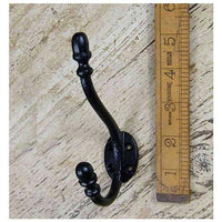 Black Acorn Victorian Style Cast Iron Hat and Coat Hook