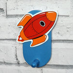 Out-of-this-world space rocket children’s coat hook