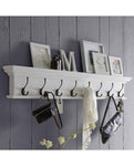 8-Hook Coat Rack Unit - White