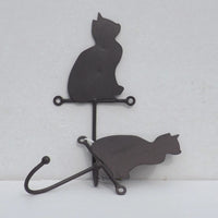 Black Cat  Silhouette Coat Hook