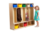 5-Section Coat Locker - Bench