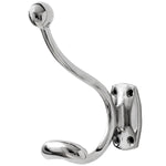 Large Dual Prong Chrome Hook