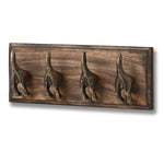 Wooden & Bronze Cats' Bottoms Hooks