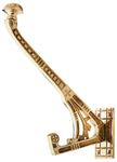 6 Inch Ornate Brass Hat and Coat Hook