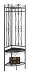 72"H COPPER METAL CORNER HALL ENTRY BENCH