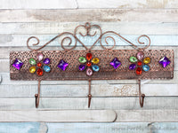 Metal jewels coat rack