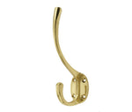 JV60 Polished Brass Hat and Coat Hook