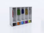 Whitney White 5 Section Coat Locker