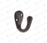 Zoo FF21 Foxcote Foundries Single Wardrobe Coat Hanger Hook - Black Antique