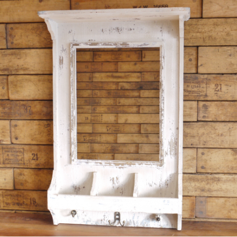 Large Shabby Chic Wooden Framed Mirror