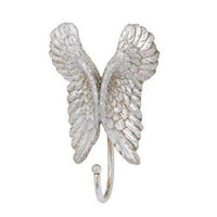 Antique Silver Angel's Wings Coat Hook