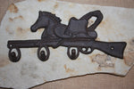4)pcs, Vintage-look cast iron Western American wall decor, coat hook, hat hook, 12 1/2 inch horse decor, free shipping, W-12