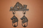 3) Kids Room Cowboy Theme Decor, Free Shipping, Cowboy Backpack Hooks, Cowboy Hat Coat Hooks, Rustic Cast Iron, Durable Decorative