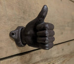 Thumbs Up Cast Iron Coat Hook