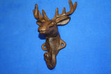 Deer Hunter Coat Hooks Rustic Cast Iron 6&quot; high, H-20