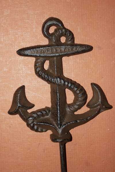 4 pieces) Set of 4 cast iron anchor hooks,6 3/4 inches, free shipping, anchor coat hook, anchor hat hook, anchor towel hook, N-48