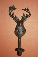 6)pcs, Elk coat hook, Elk wall hook, cast iron wildlife decor, hunting lodge decor, fast & free shipping, ready to paint,W-51