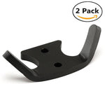OFG - (2) Black Industrial Heavy Duty Coat Hooks