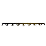 OFG - Black Modern 27" Long Metal Industrial Coat Rack w/ 9 Hooks