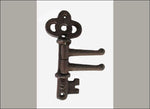 Vintage Key Themed 2 Arm Swivel Coat Hook