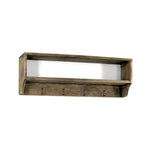 Wooden Wall Shelf with 4 Hooks 54 x 10 x 18 cm
